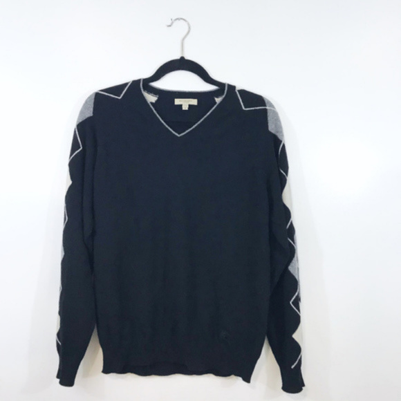 Burberry Other - [Burberry] Men's Black Argyle Cashmere Sweater